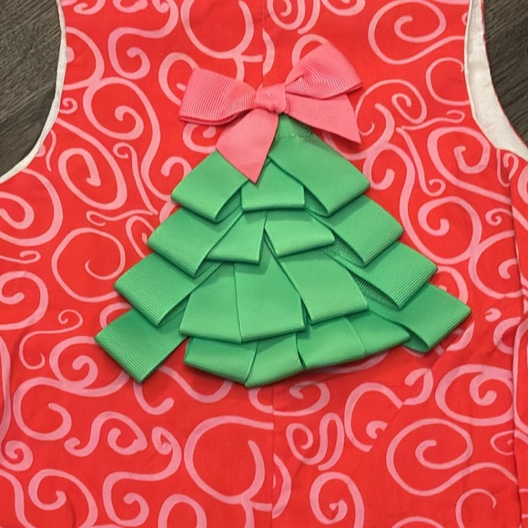 0-6m Baby Girl  Mud Pie Christmas Bubble pink tree ribbon - Picture 2 of 5